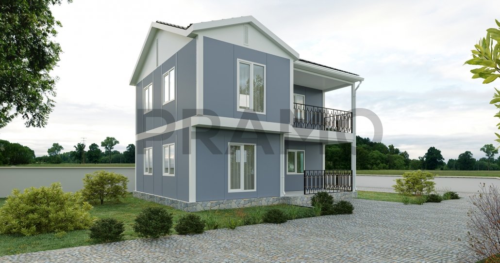 125 m2 DOUBLE STOREY PREFABRICATED HOUSING