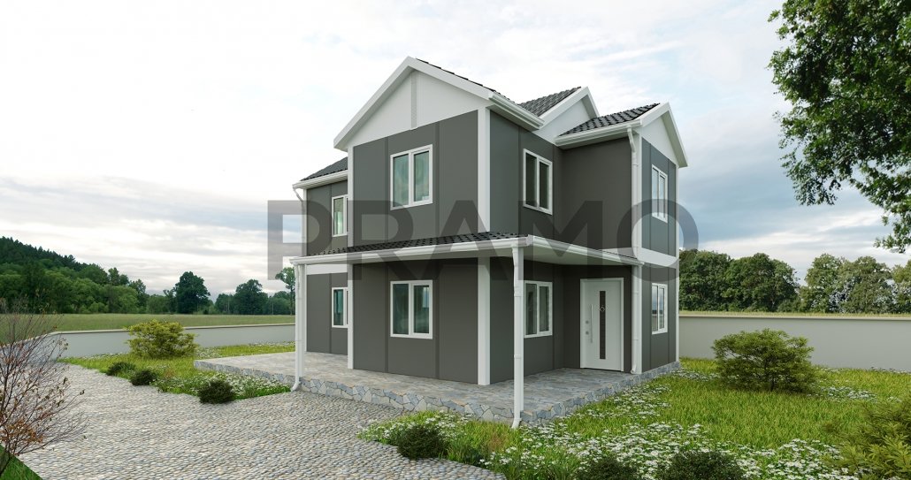 145 m2 DOUBLE STOREY PREFABRICATED HOUSING