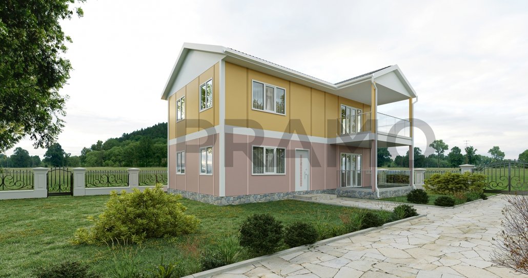 160 m2 DOUBLE STOREY PREFABRICATED HOUSING