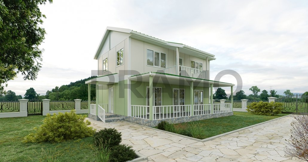 165 m2 DOUBLE STOREY PREFABRICATED HOUSING