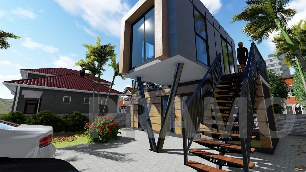 57 M2 DOUBLE STOREY MODULE SALES OFFICE