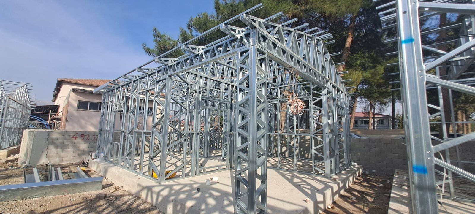 pramo prefabrik hafif çelik Kahramanmaraş Hafif Çelik Köy Evi Projesi6