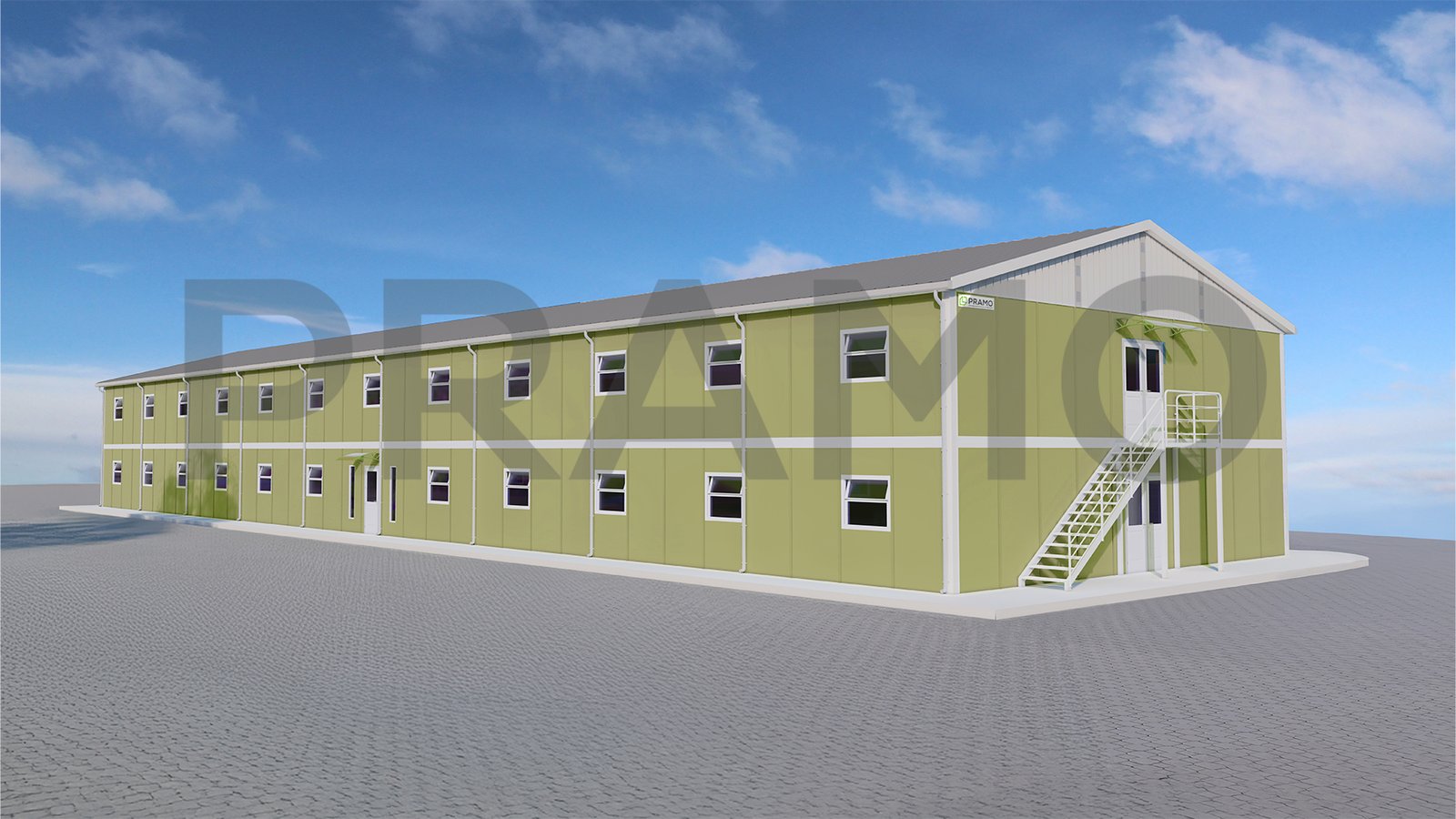 1154m² Prefabricated Workers' Dormitories