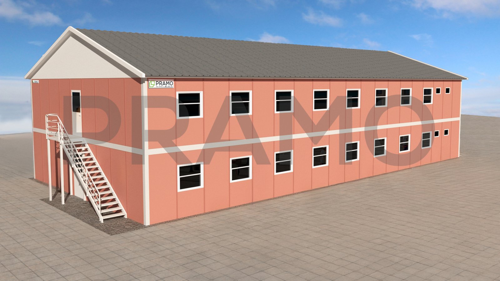 550m² Prefabricated Workers' Dormitories