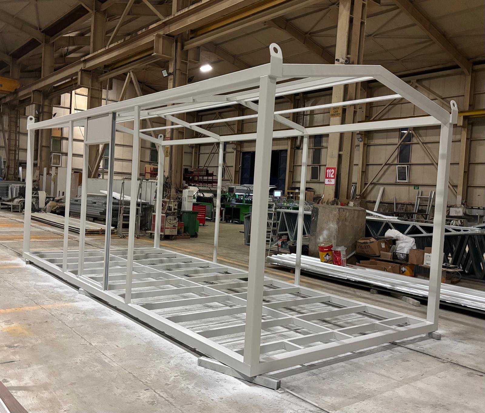 GÜNEŞ ENERJİ SANTRALİ ŞANTİYESİ ÖZEL OFİS KONTEYNERLERİ pramo prefabrik 3