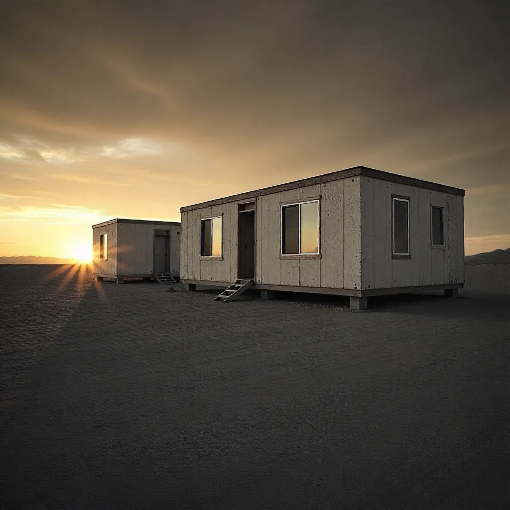 Modular construction process showcasing prefabricated building modules being assembled efficiently to save time and reduce costs