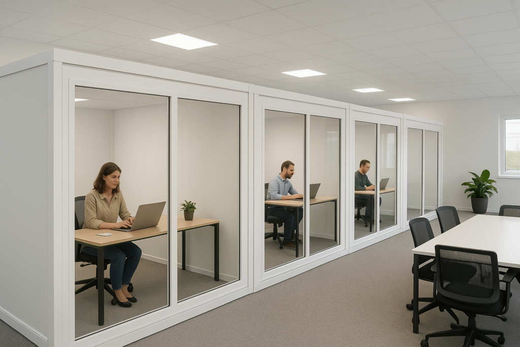 Modern prefabricated office for startups