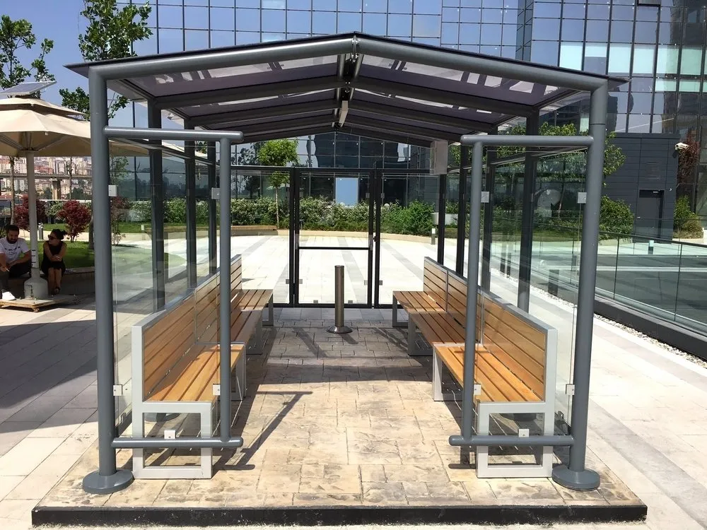 prefabricated smoking cabin for public spaces