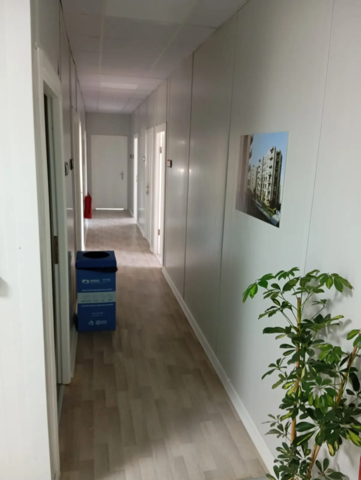 Exterior view of prefabricated dining hall building