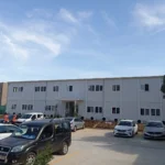 Food service area inside prefabricated dining hall