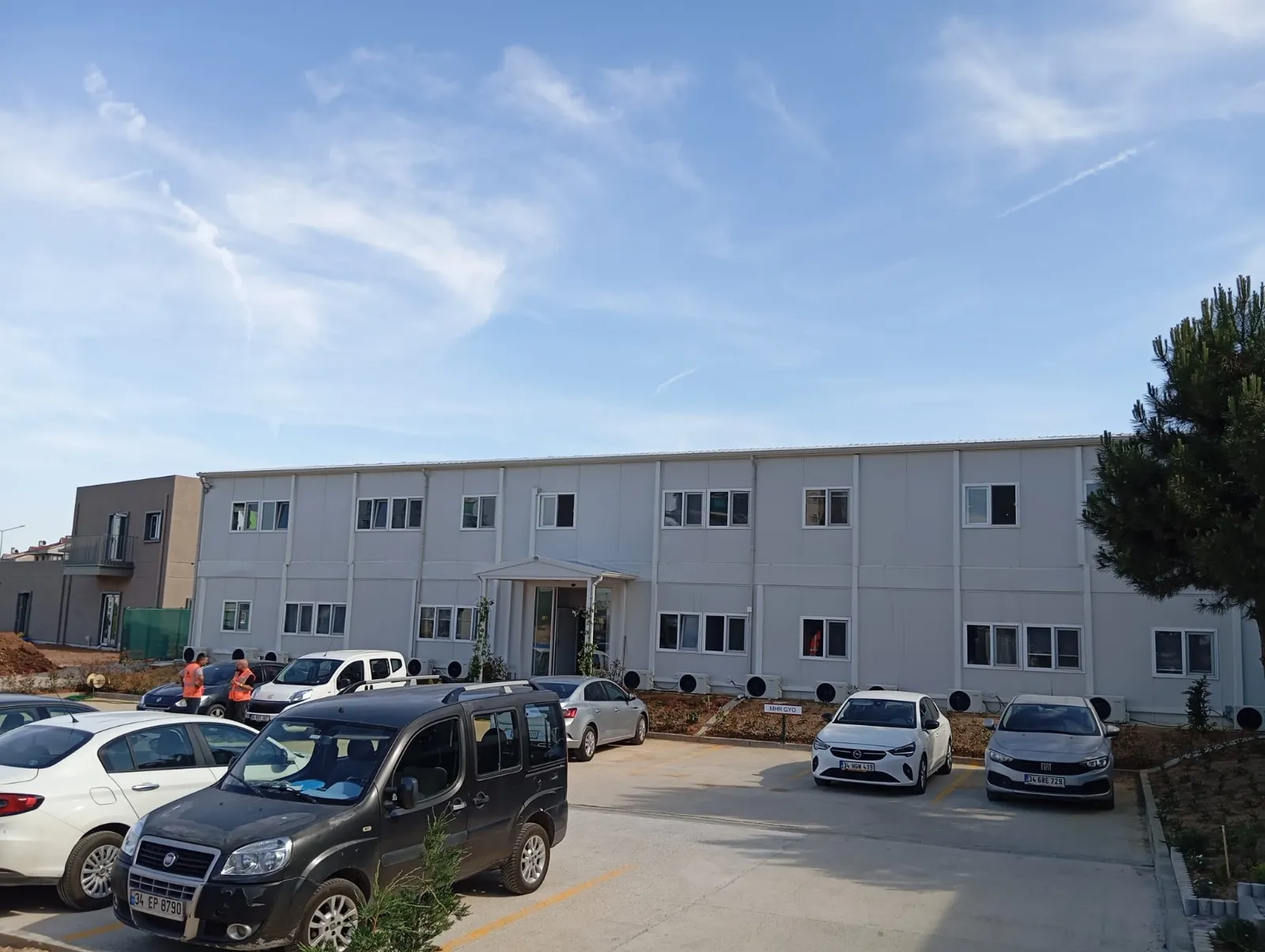 Food service area inside prefabricated dining hall
