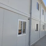 Food distribution area inside prefabricated dining hall