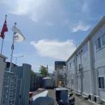 Prefabricated dining hall in an industrial zone