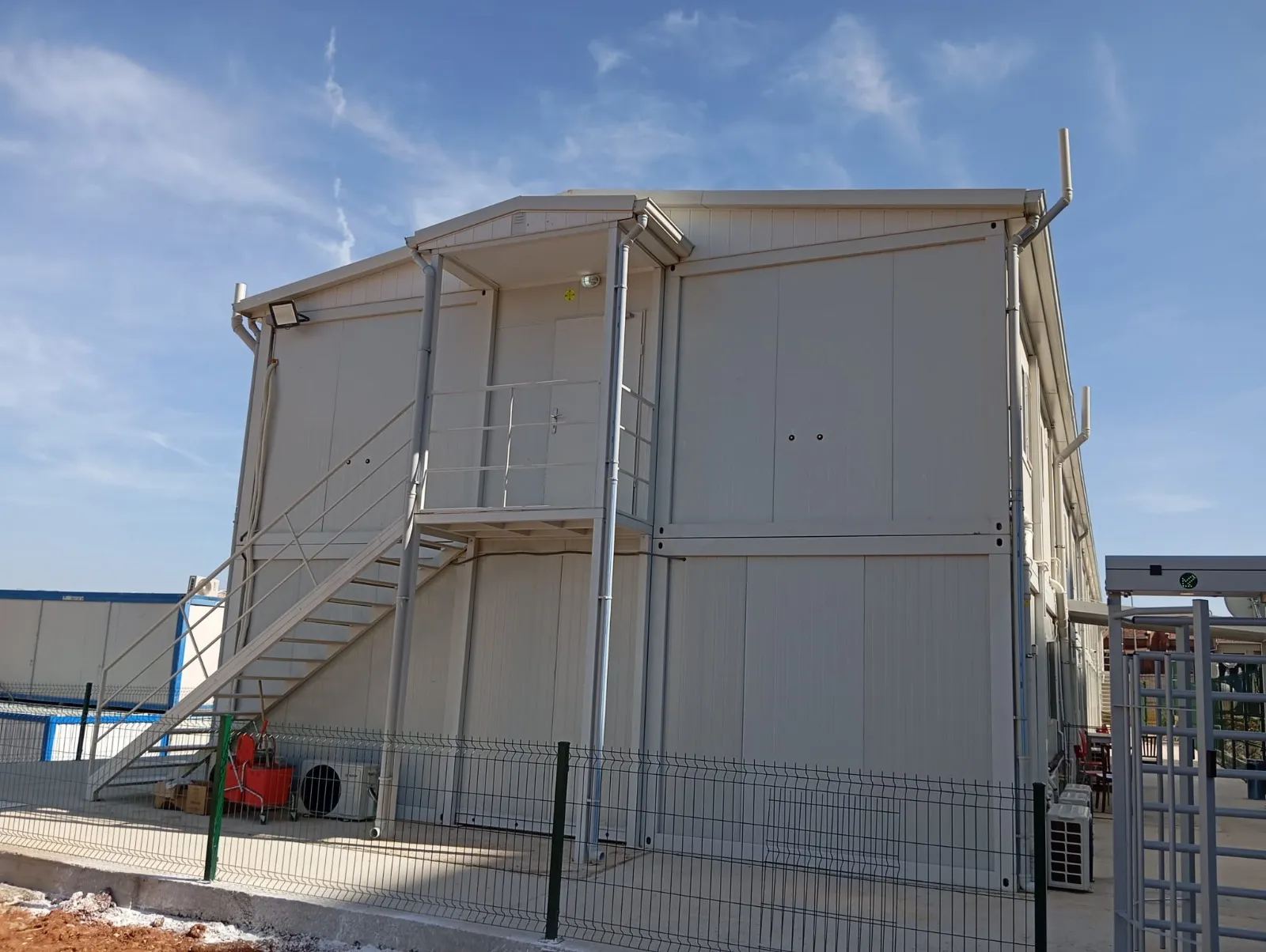 Prefabricated dining hall door and window details