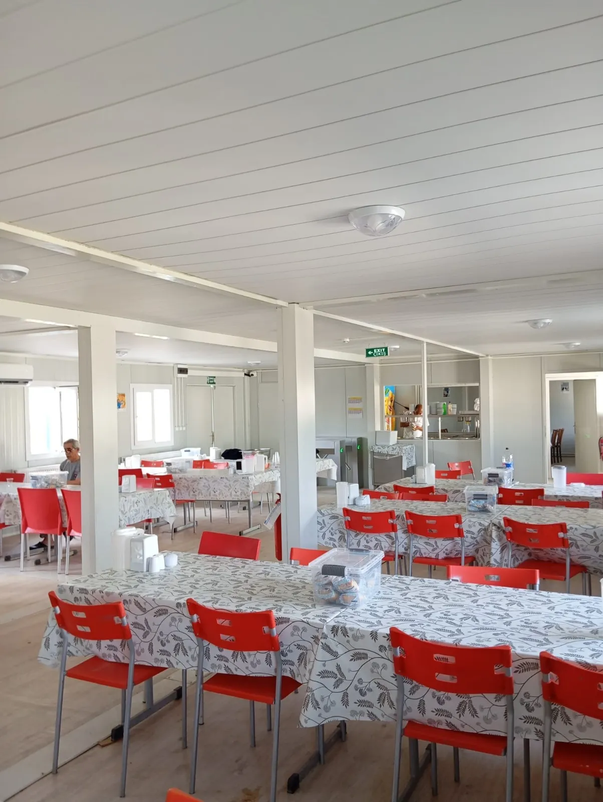 Exterior facade of prefabricated dining hall building