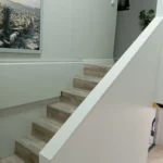 Wall finishes inside prefabricated dining hall interior