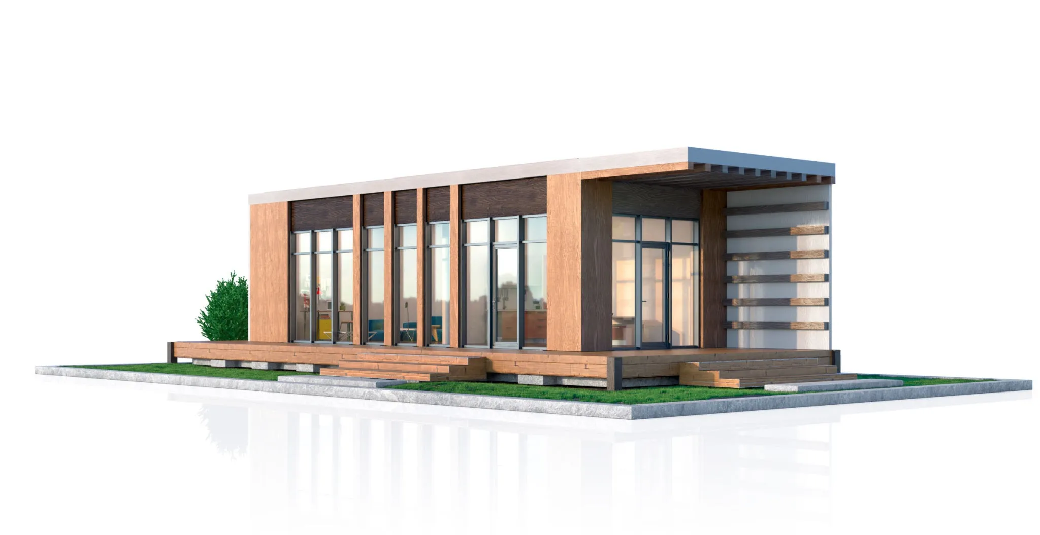 Luxurious interior design details and high ceilings that define what is a modular home living experience.